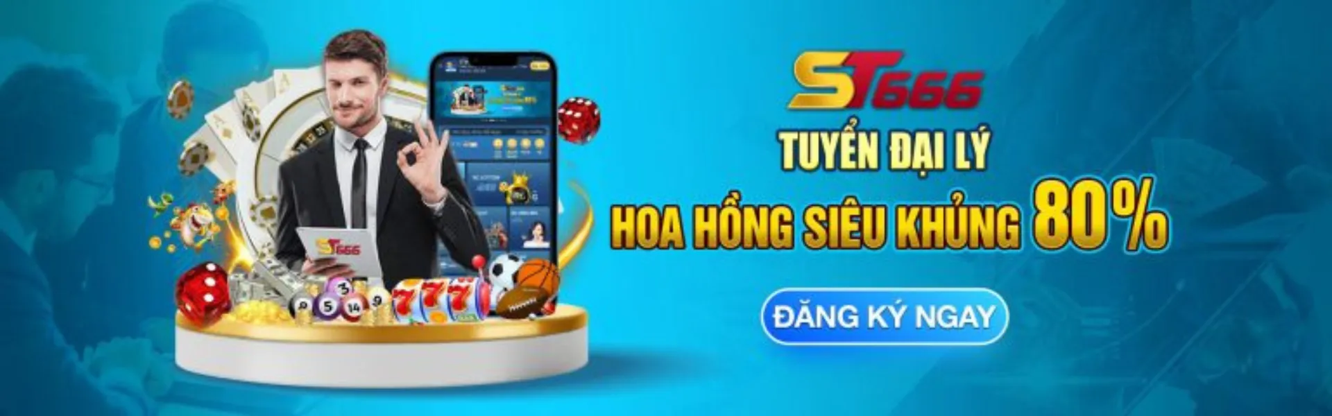 khuyến mãi ST666 tuyền đại lý hoa hồng khủng